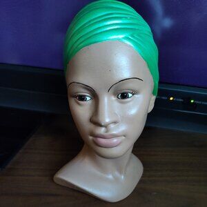 Vintage Holland Bust Mold Ceramic African American Women Head Bust W/ Head Wrap